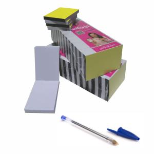 Blocos Rascunho 10x7 Com + 4 Canetas Bic sulfit 63g 10x7   blocagem O papel offset é um papel de altíssima qualidade.