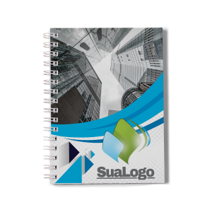 Caderno Capa Dura personalizado Empresarial Capa dura adesivada  miolo sulfit 75g 155x210mm capa 4x0  miolo 1x0 Laminação fosca wire-o 96 páginas