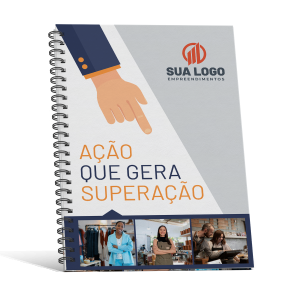 Caderno Capa Dura personalizado Empresarial Capa dura adesivada  miolo sulfit 75g 215x300mm capa 4x0  miolo 1x0 Laminação fosca wire-o 96 páginas